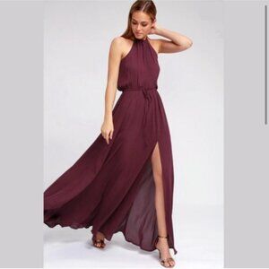 Lulus Essence of Style Plum Purple Maxi Small- NEW